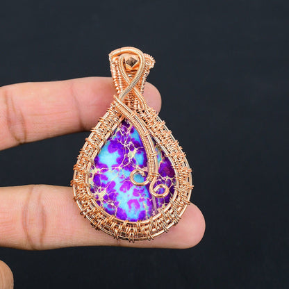 Purple Sea Sediment Jasper Gemstone Pendant