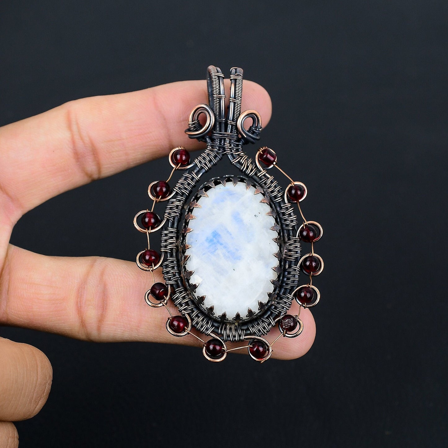 Rainbow Moonstone Gemstone Pendant