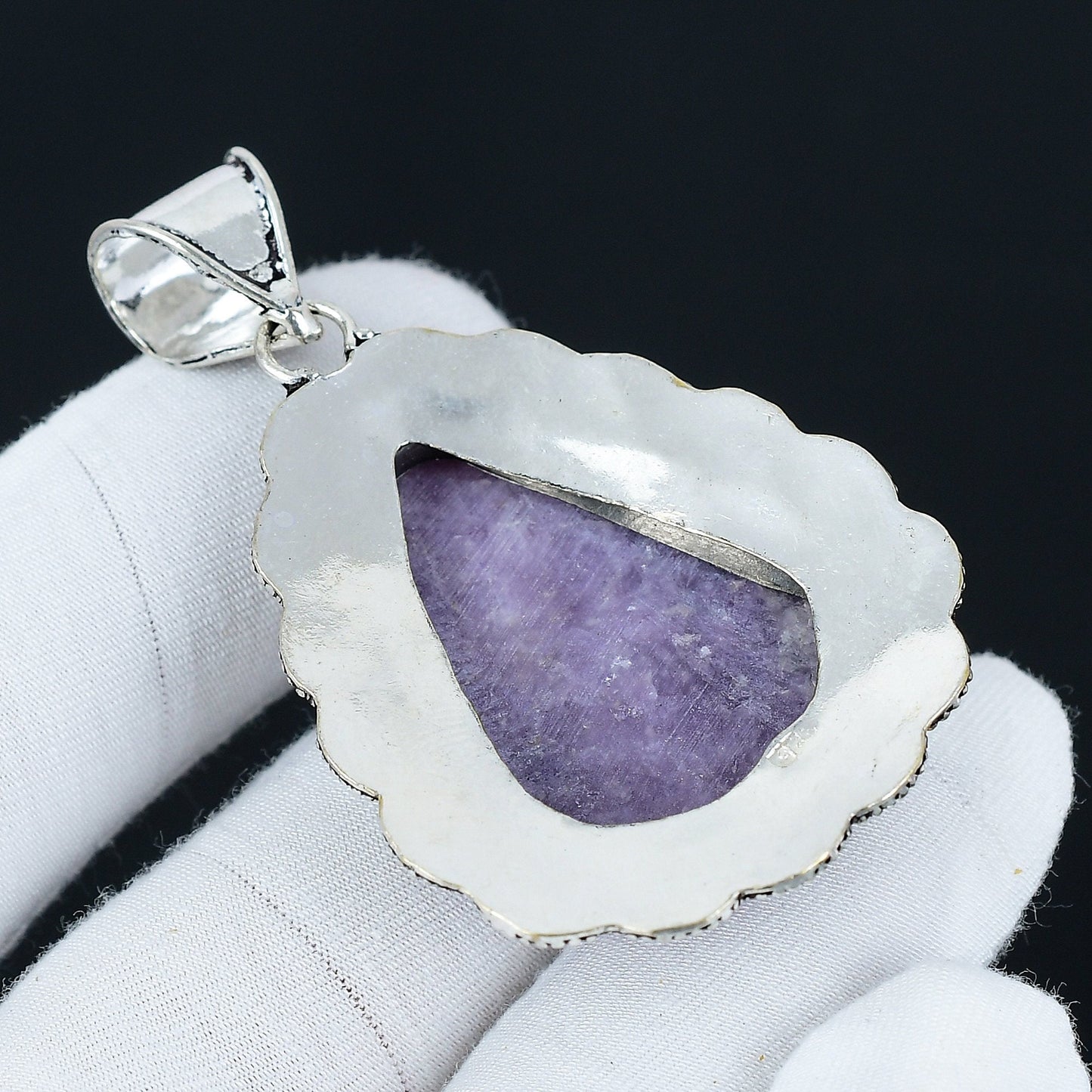 Purple Lepidolite Gemstone Pendant