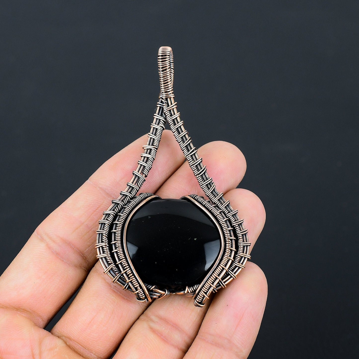 Black Onyx Gemstone Pendant