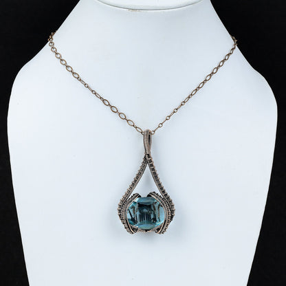 Aqua Blue Apatite Gemstone Pendant