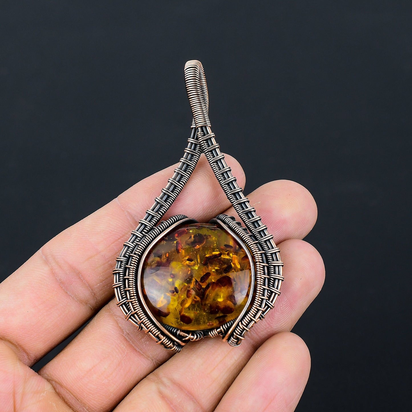 Amber Gemstone Pendant