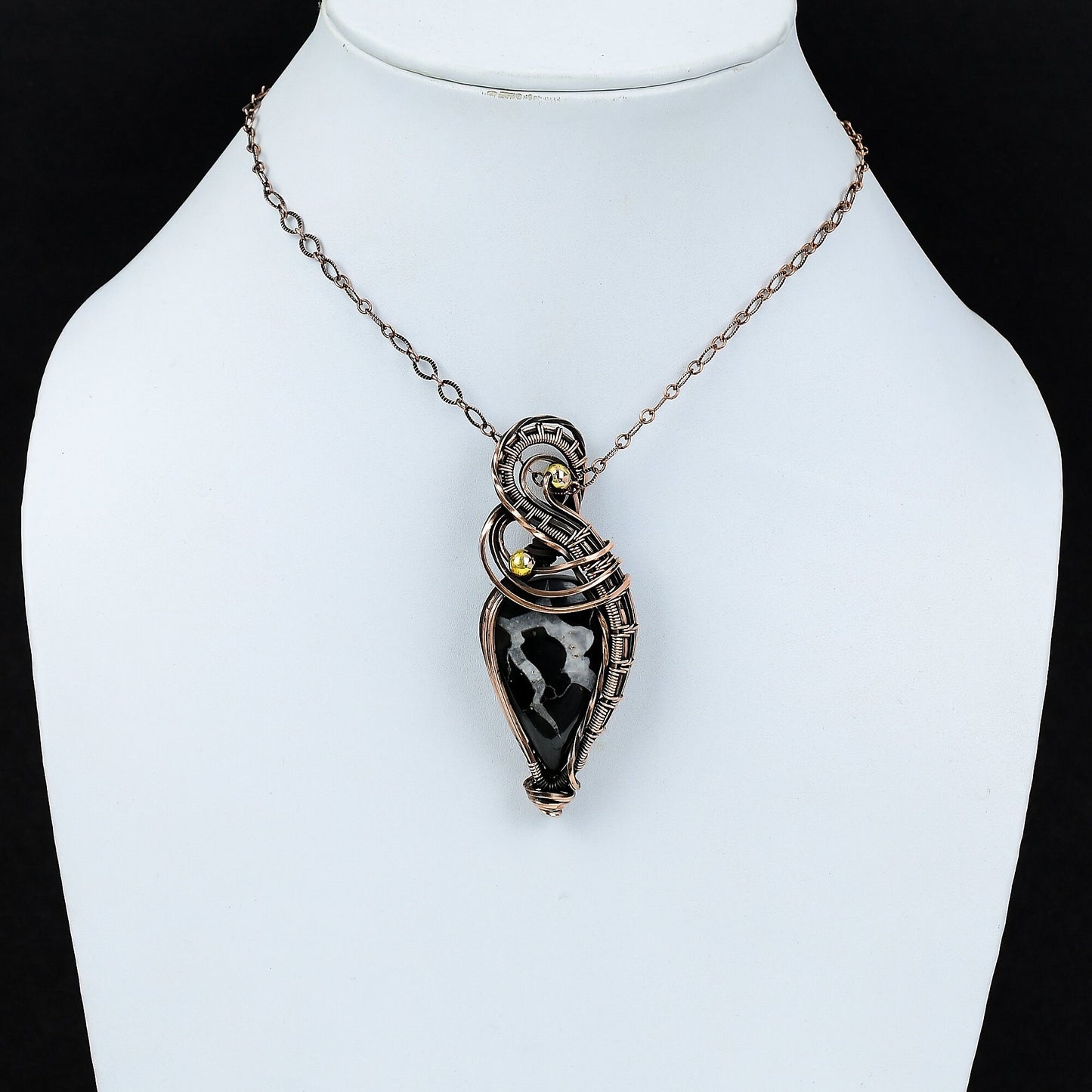 Copper Orthoceras Gemstone Pendant