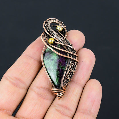 Green Ruby Zoisite Gemstone Pendant