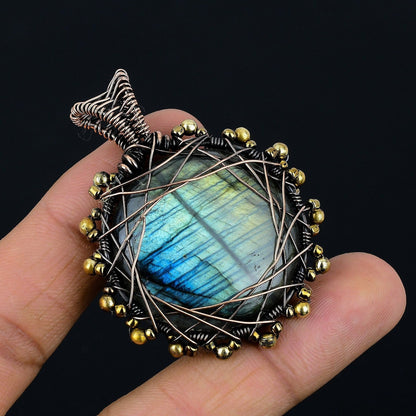Blue Labradorite Gemstone Pendant