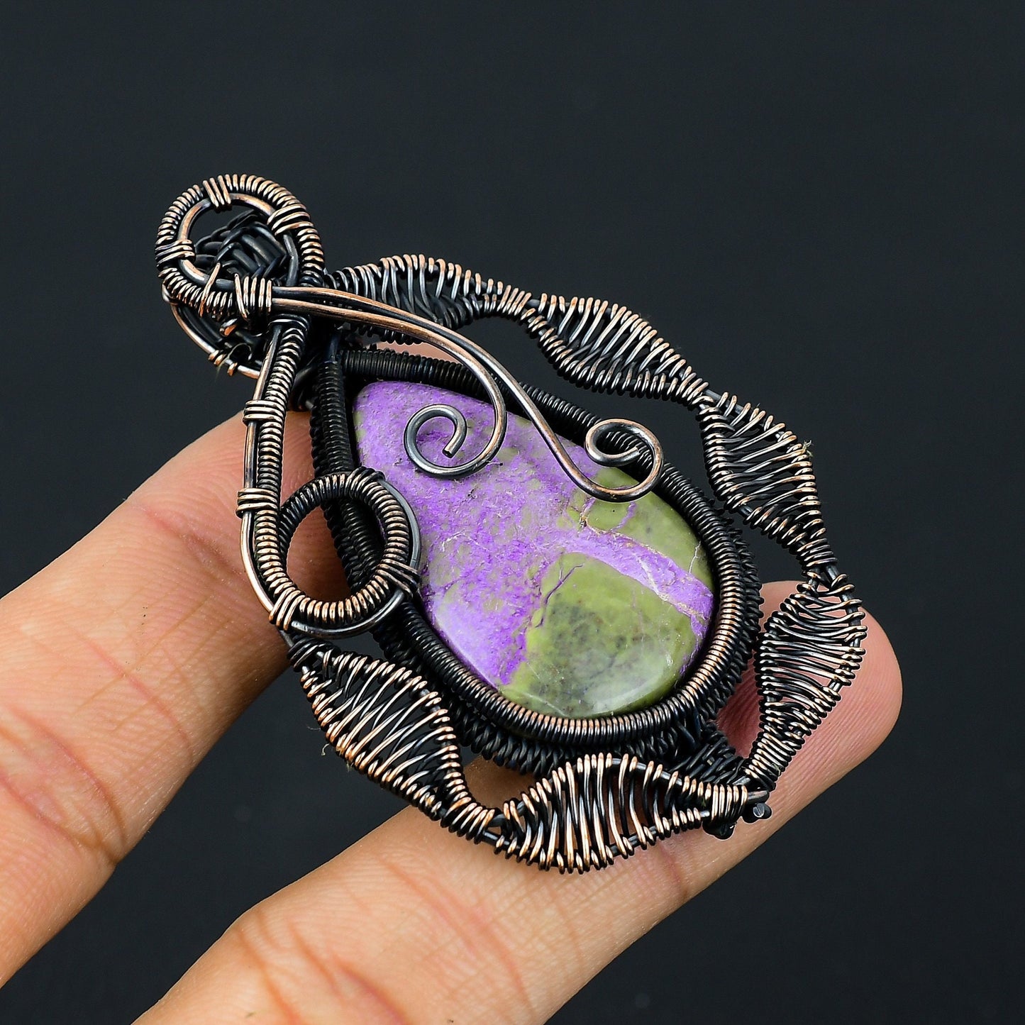 Purple Purpurite Gemstone Pendant