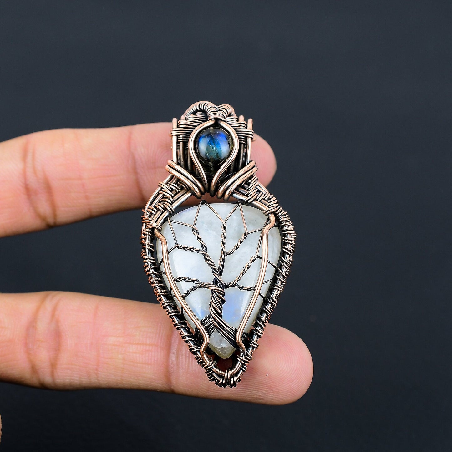 Rainbow Moonstone Gemstone Pendant