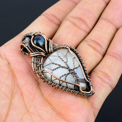 Rainbow Moonstone Gemstone Pendant