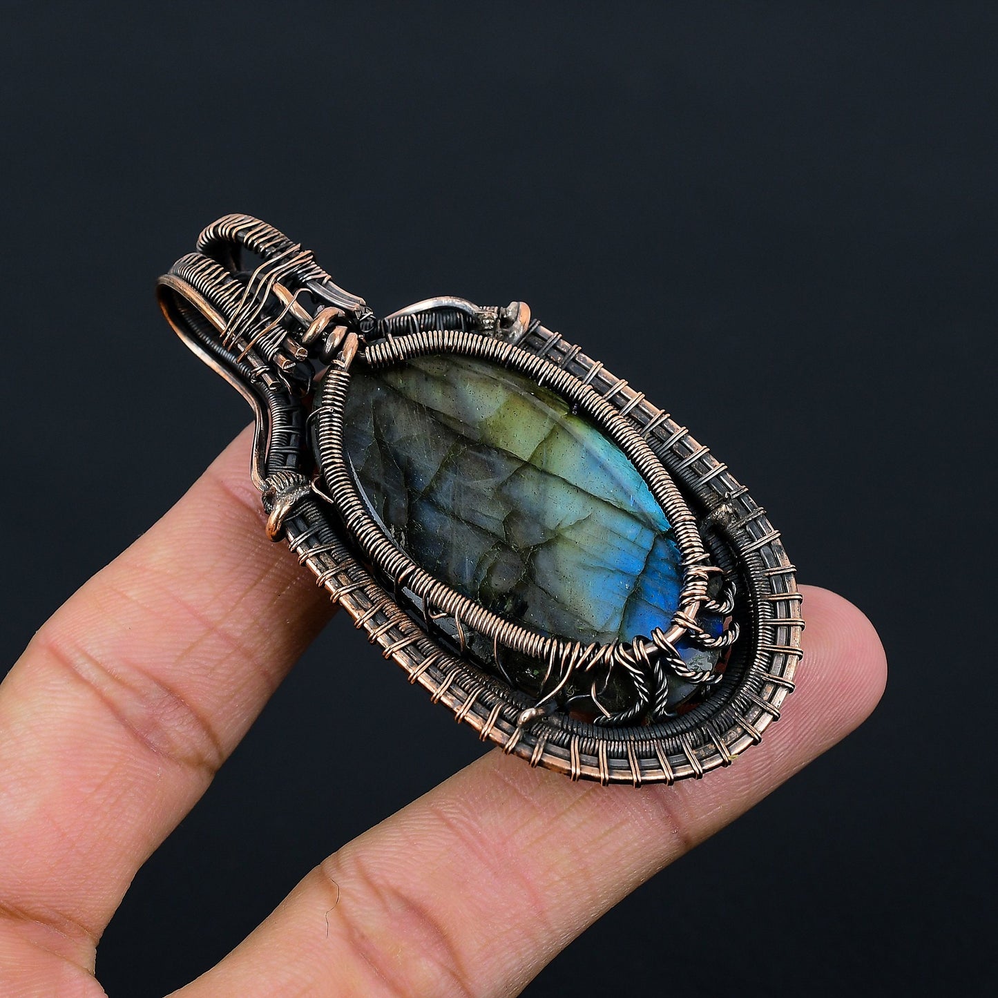 Blue Labradorite Gemstone Pendant