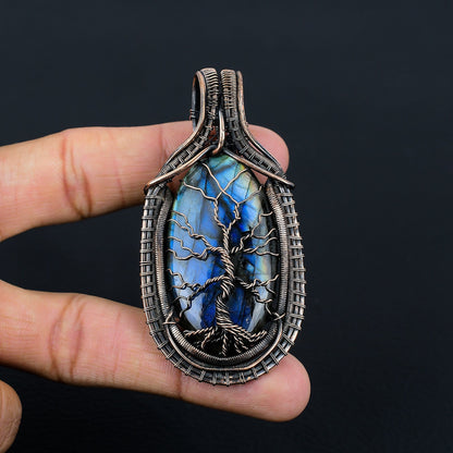 Blue Labradorite Gemstone Pendant