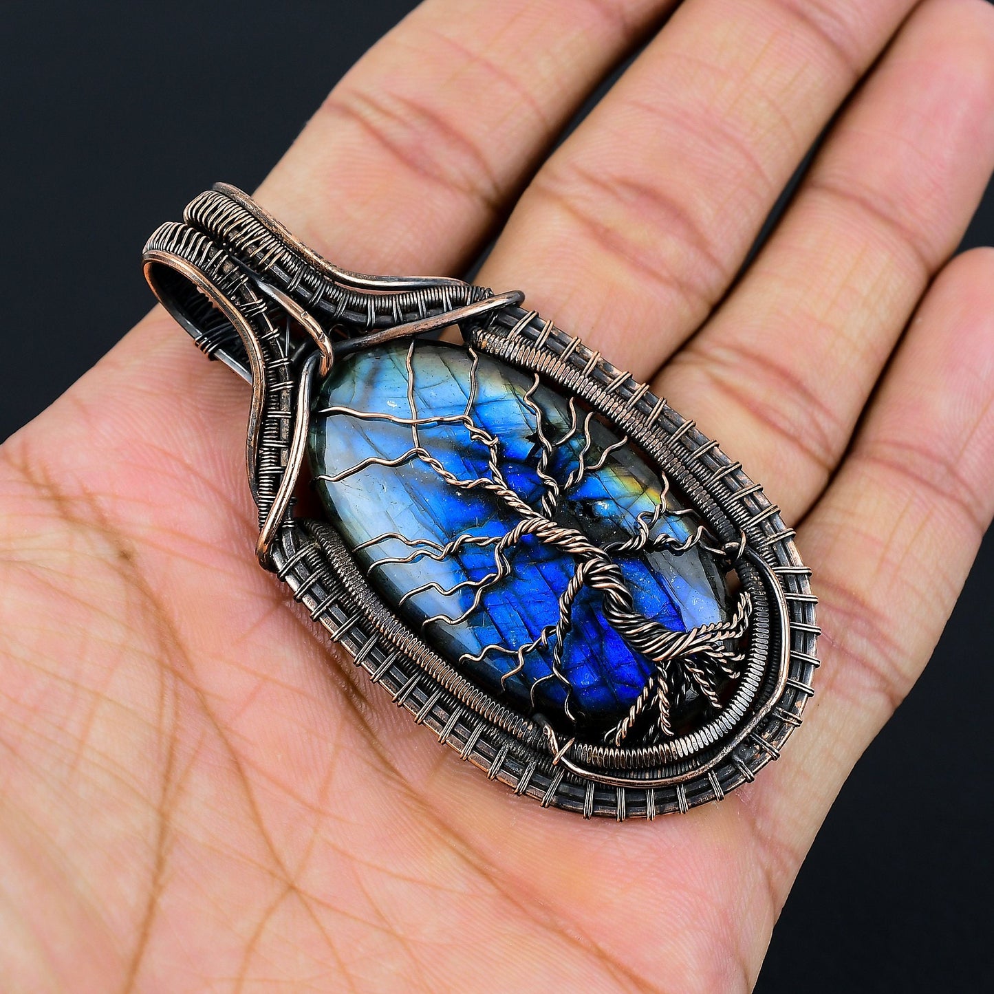 Blue Labradorite Gemstone Pendant