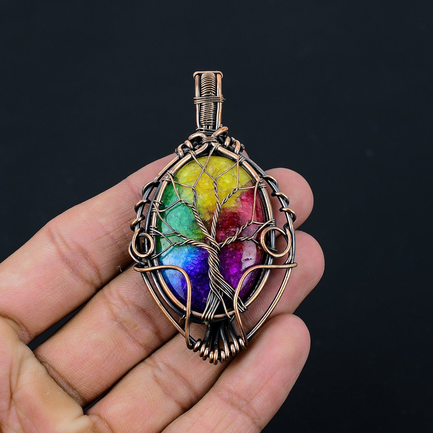 Rainbow Solar Quartz Gemstone Pendant