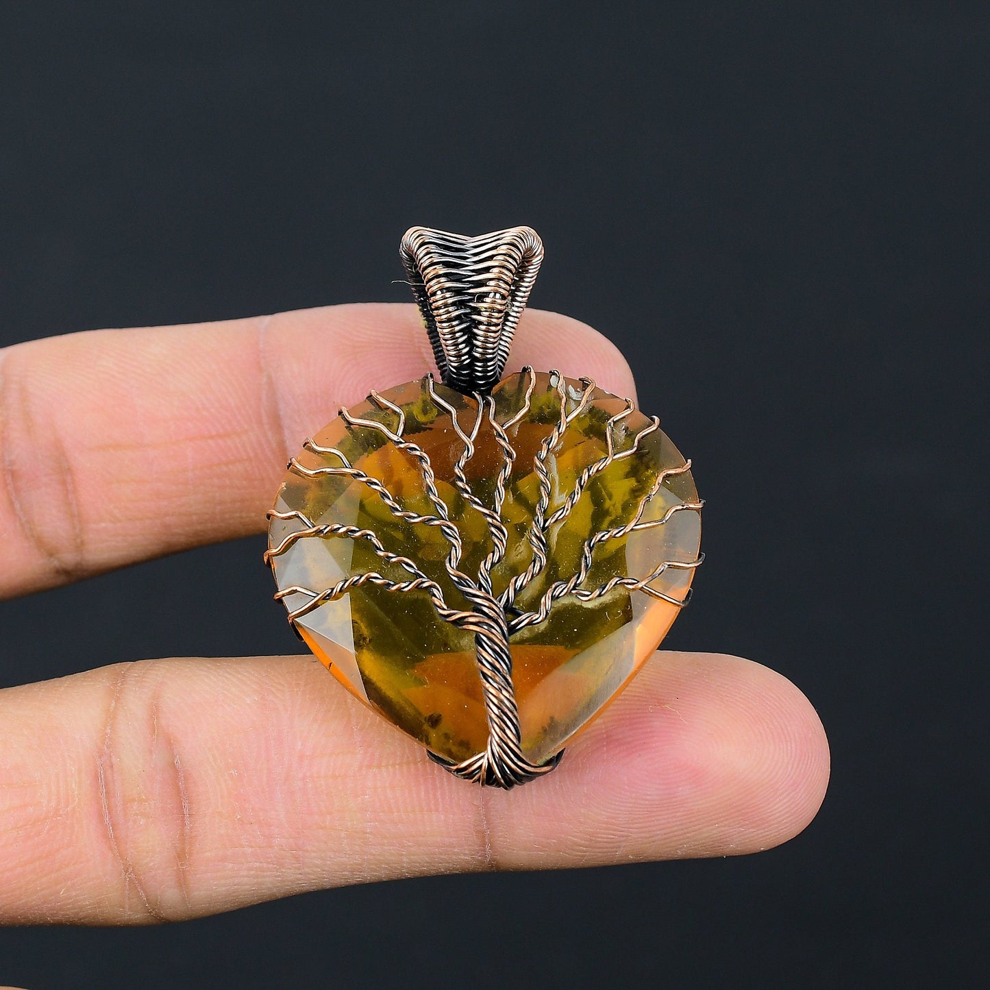 Yellow Citrine Gemstone Pendant