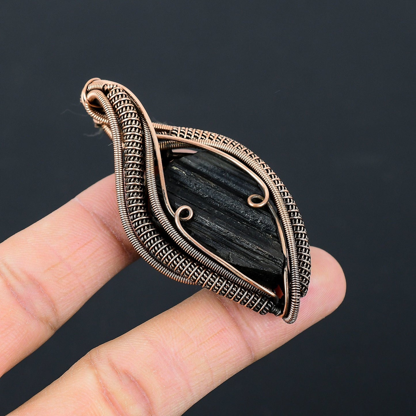 Black Tourmaline Gemstone Pendant