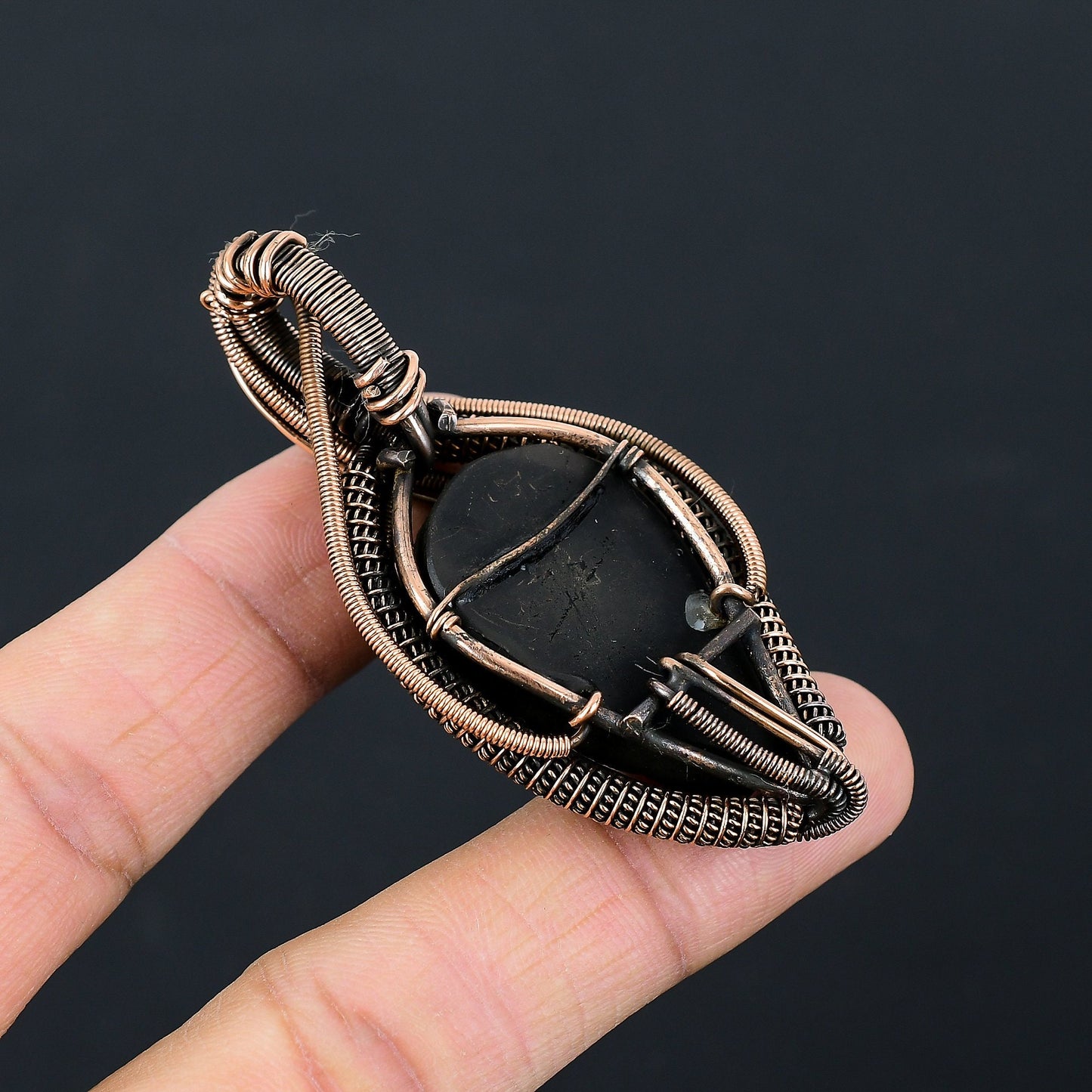 Black Tourmaline Gemstone Pendant