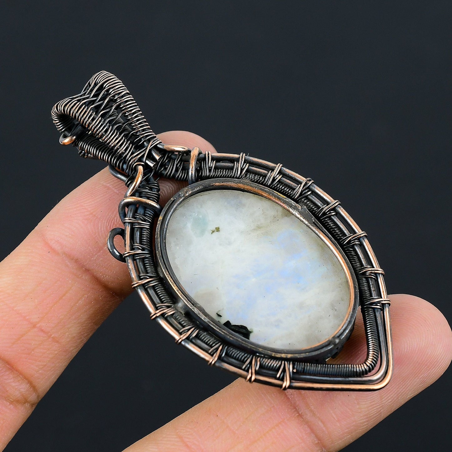 Rainbow Moonstone Gemstone Pendant