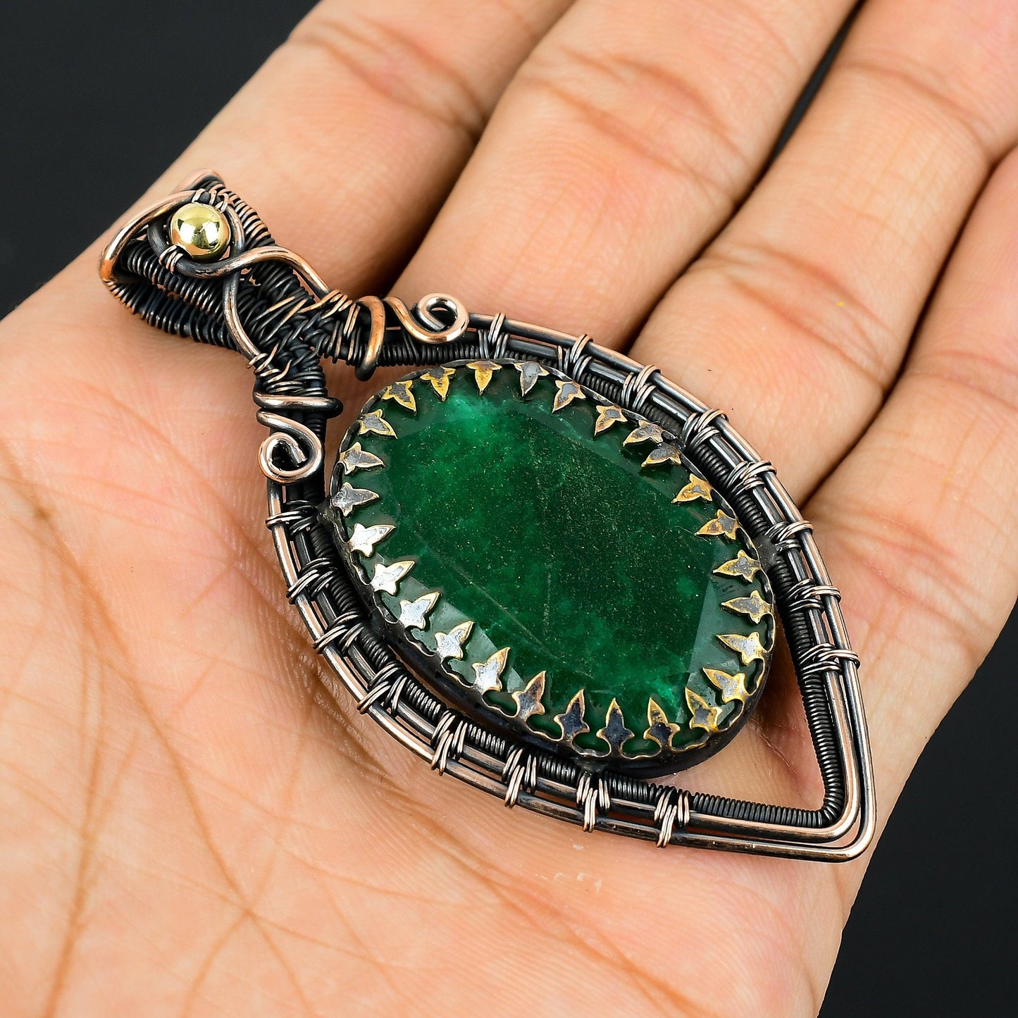 Green Emerald Gemstone Pendant
