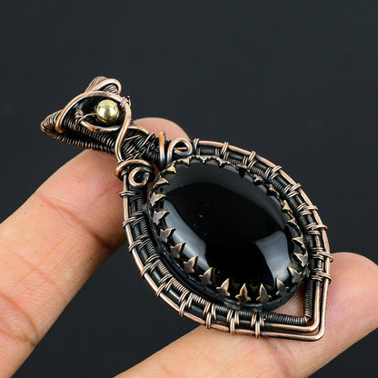 Black Onyx Gemstone Pendant