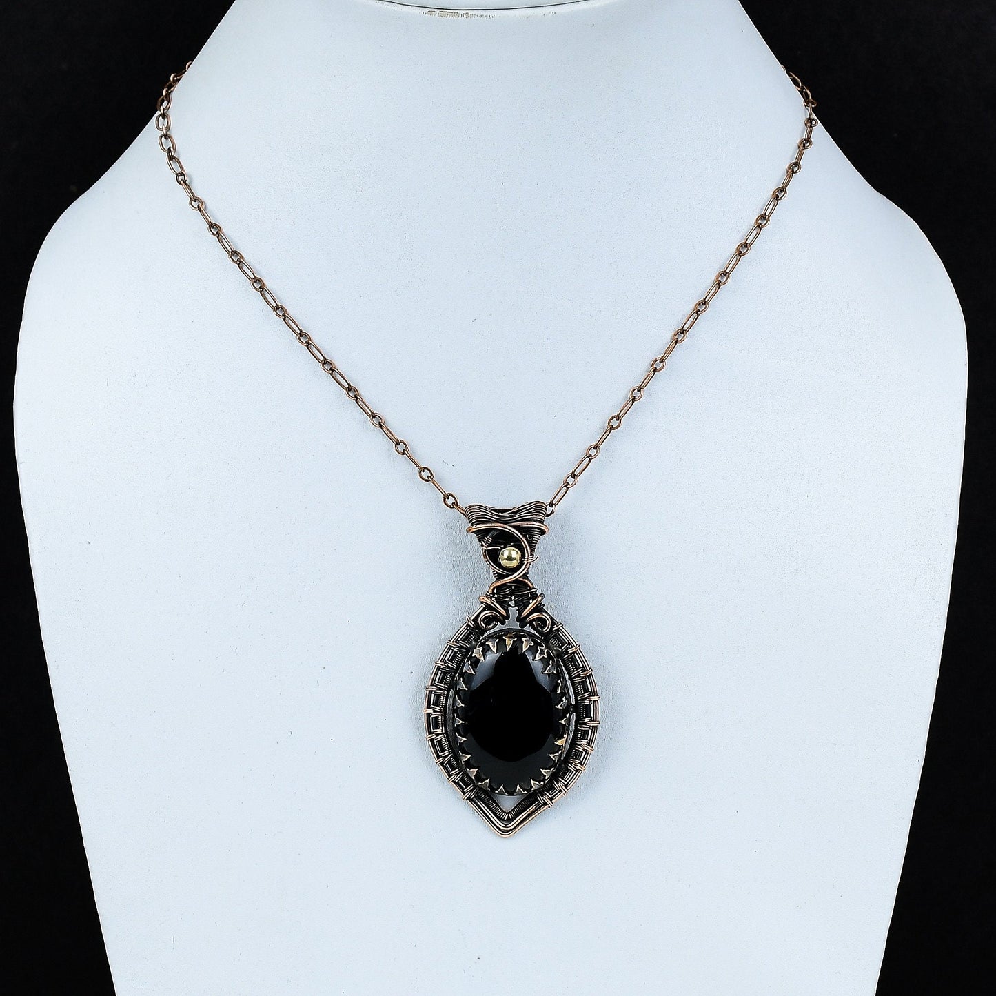 Black Onyx Gemstone Pendant