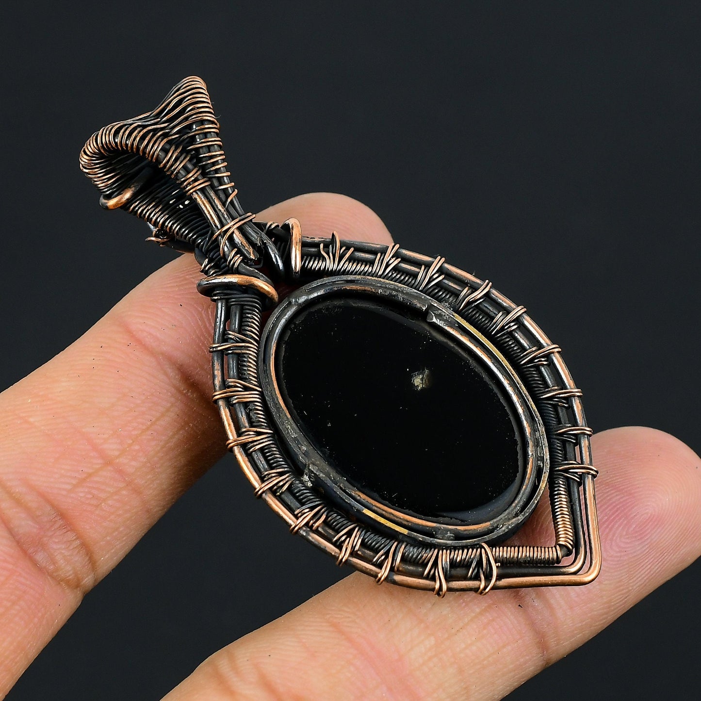 Black Onyx Gemstone Pendant