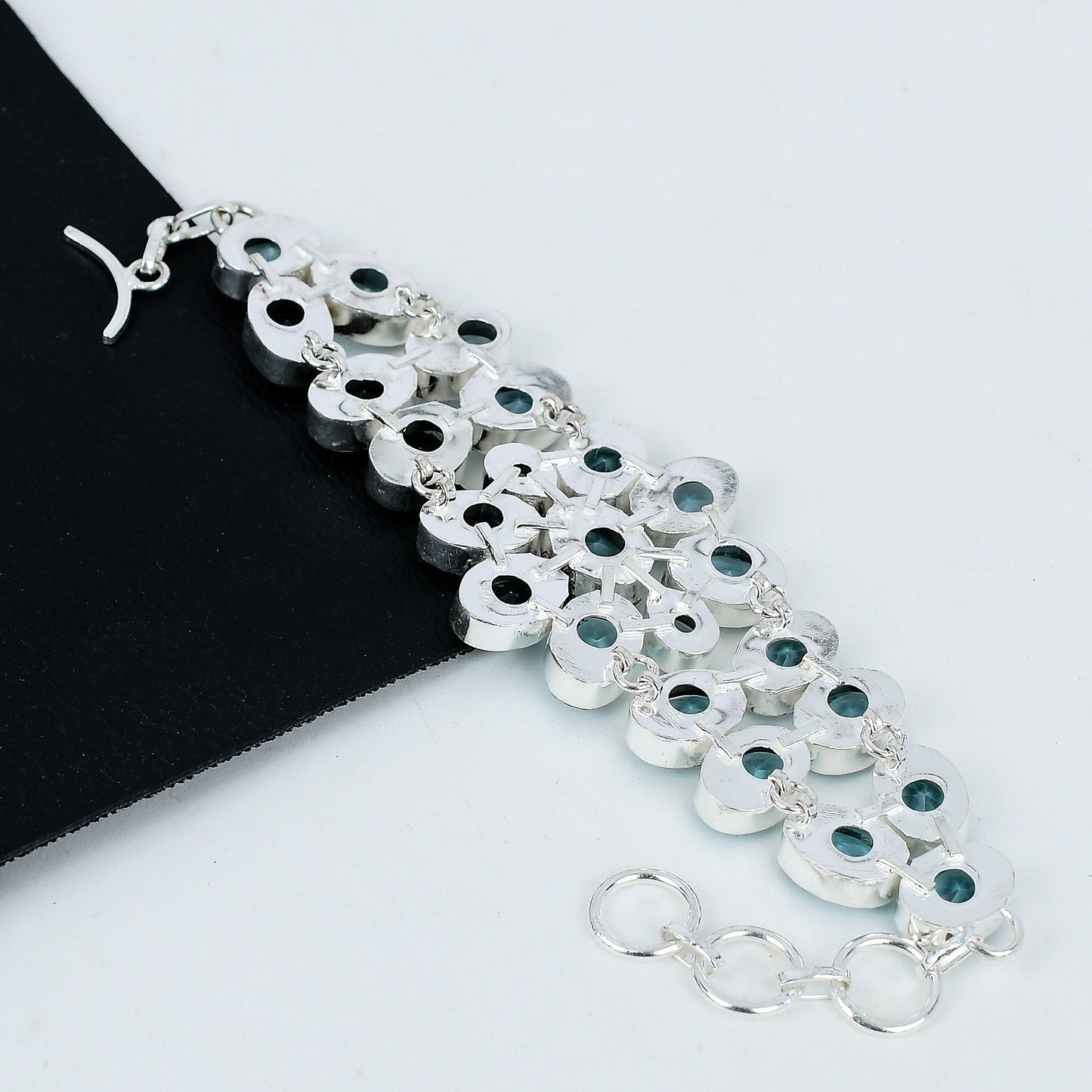 Blue Aquamarine Gemstone Bracelet