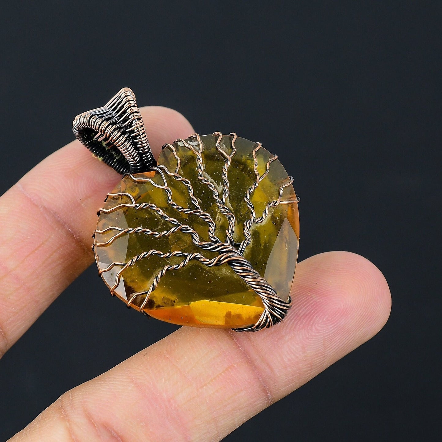 Yellow Citrine Gemstone Pendant
