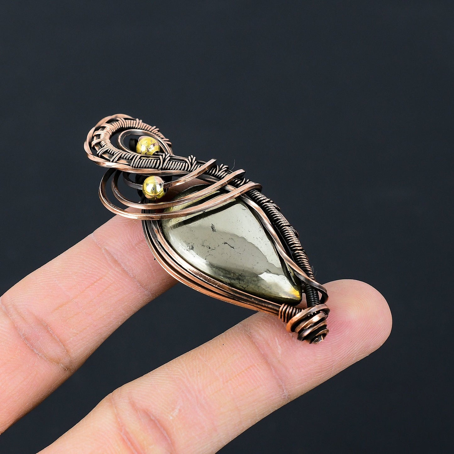 Golden Pyrite Gemstone Pendant