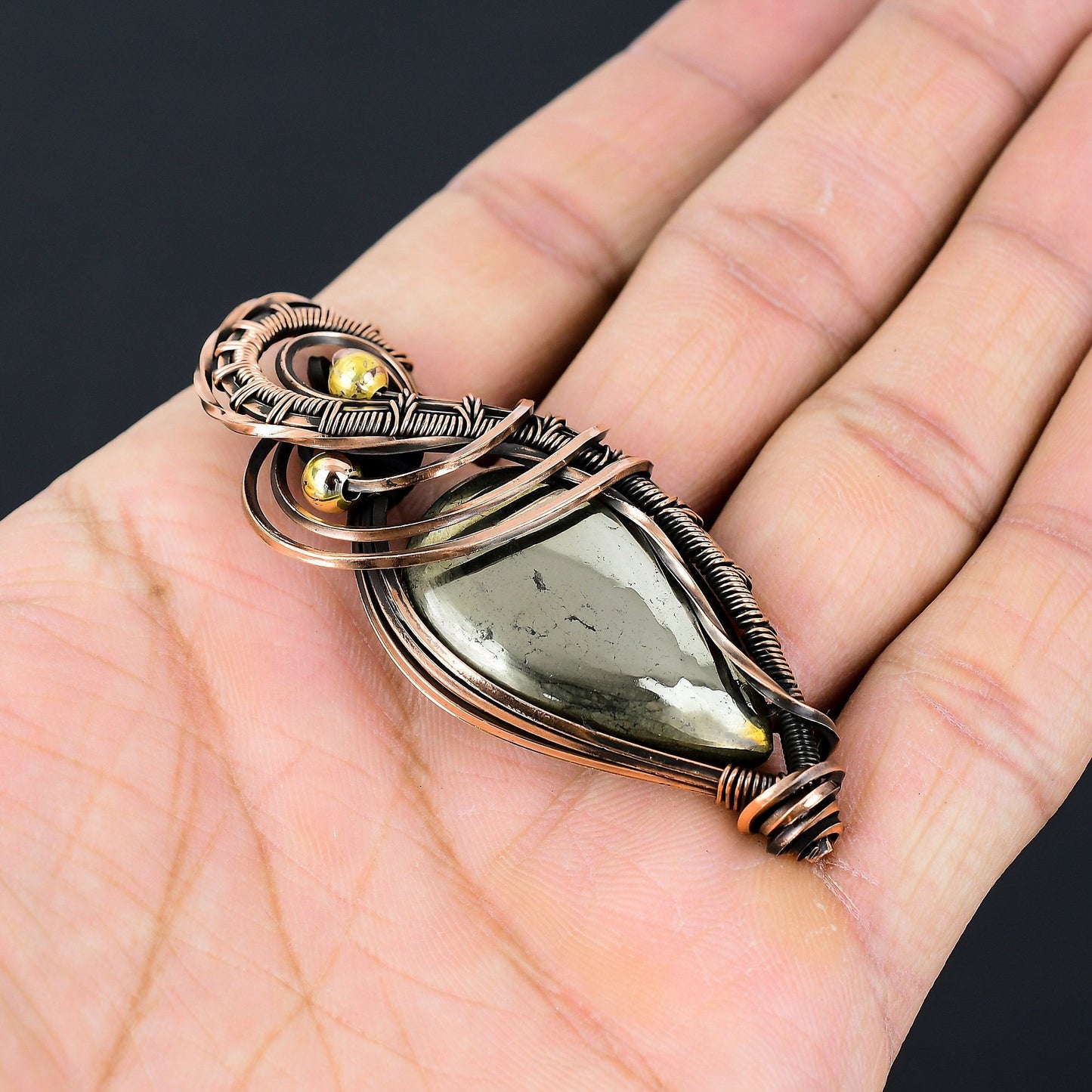Golden Pyrite Gemstone Pendant
