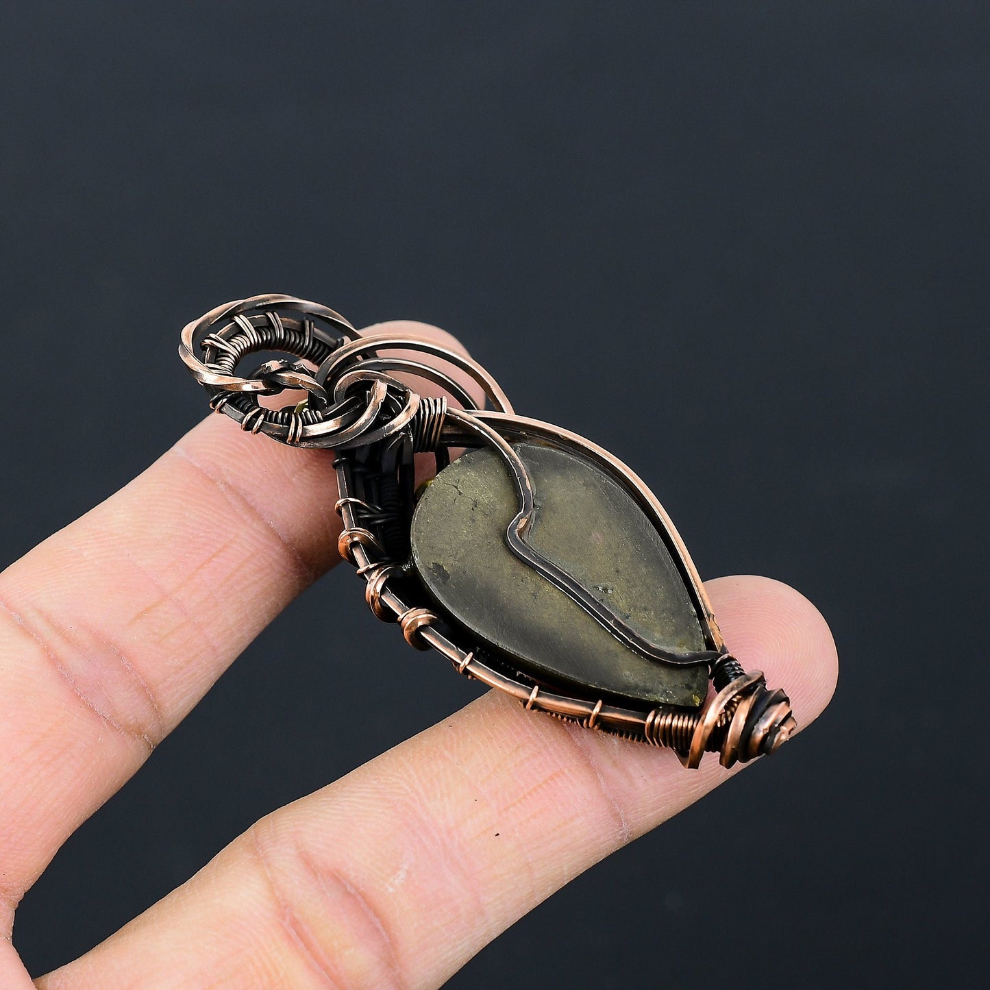 Golden Pyrite Gemstone Pendant