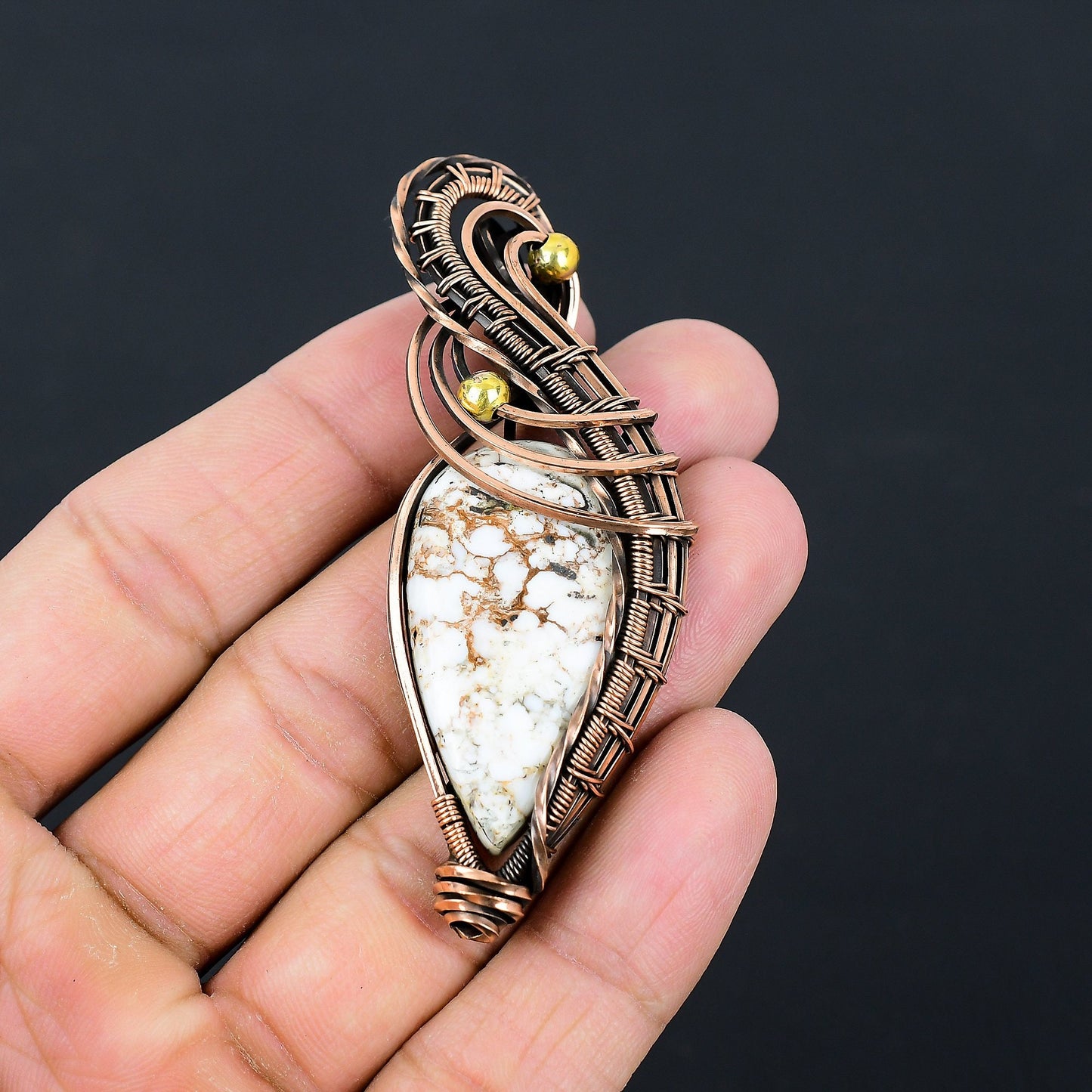 Brown Wild Horse Jasper Gemstone Pendant