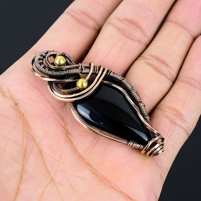 Black Onyx Gemstone Pendant