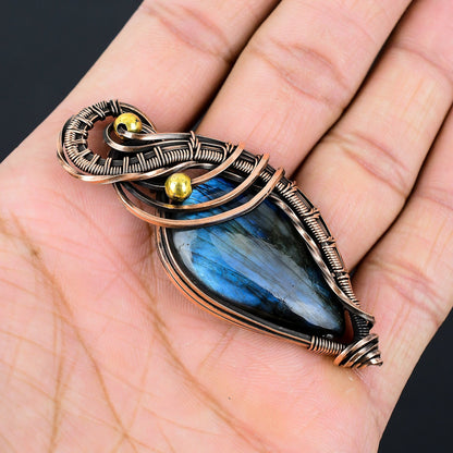 Blue Labradorite Gemstone Pendant