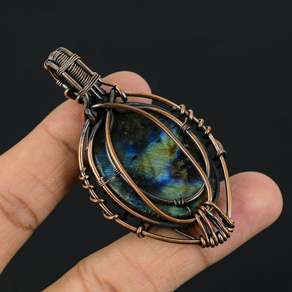 Blue Labradorite Gemstone Pendant