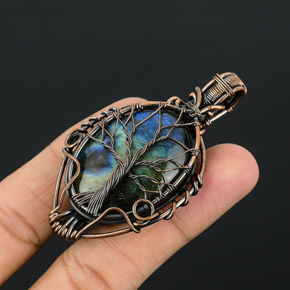 Blue Labradorite Gemstone Pendant
