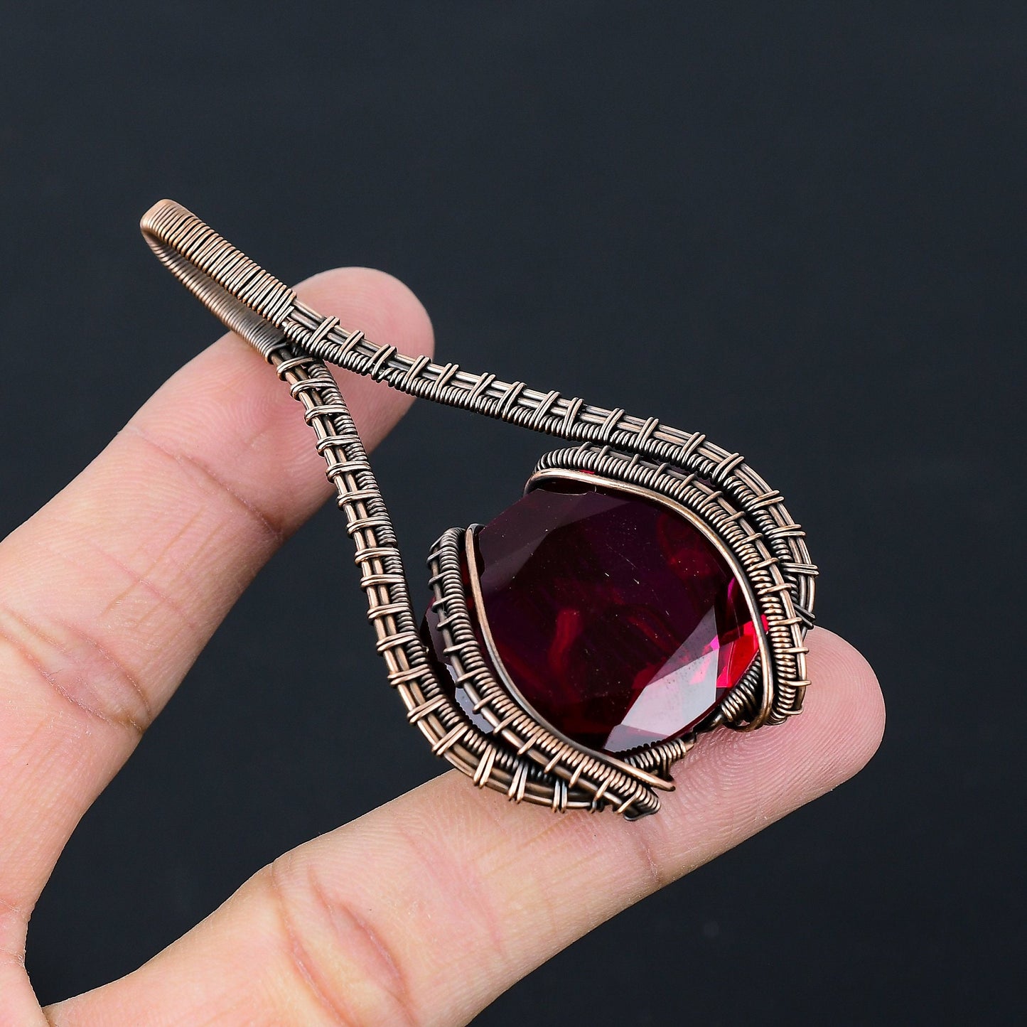 Red Garnet Gemstone Pendant