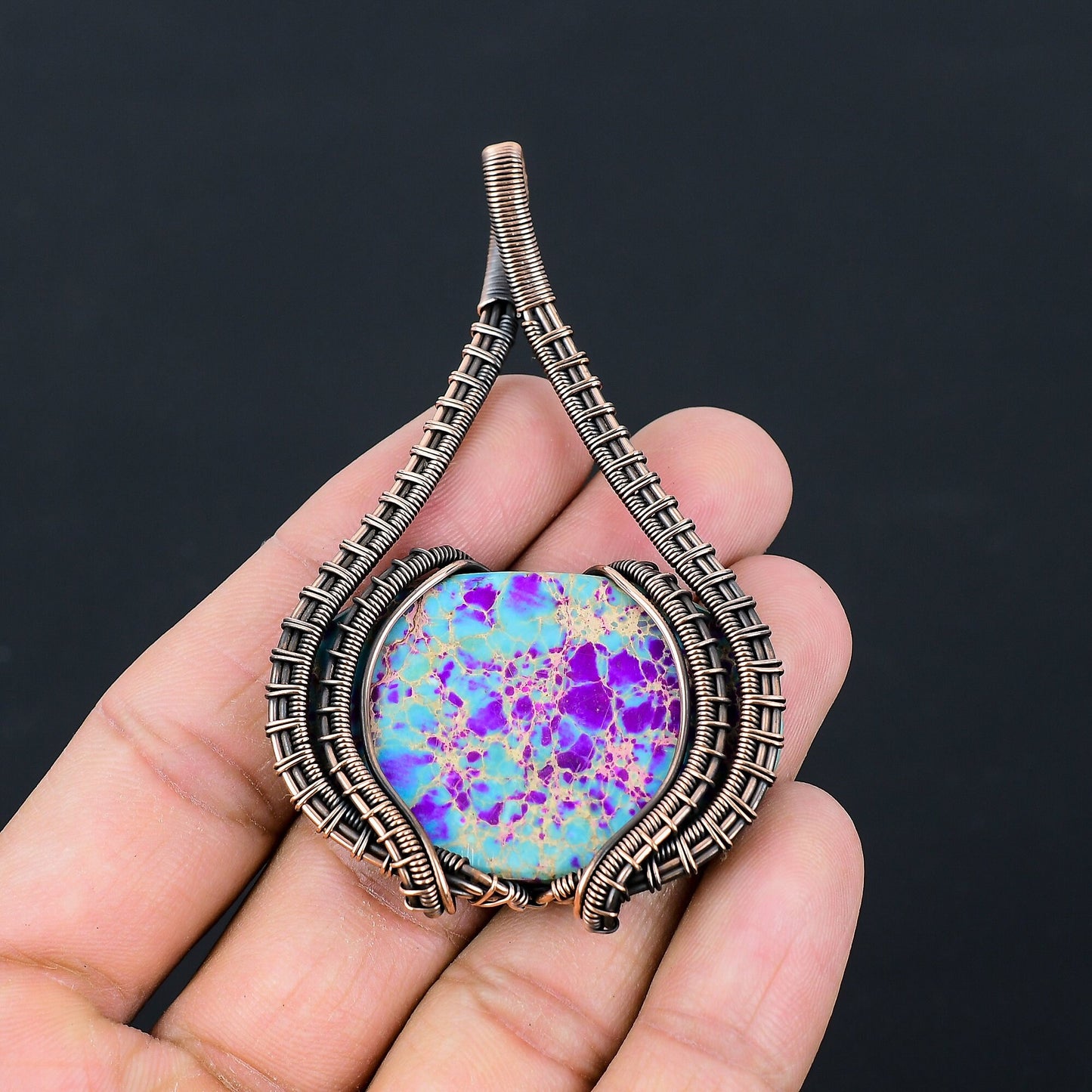Blue Jasper Gemstone Pendant