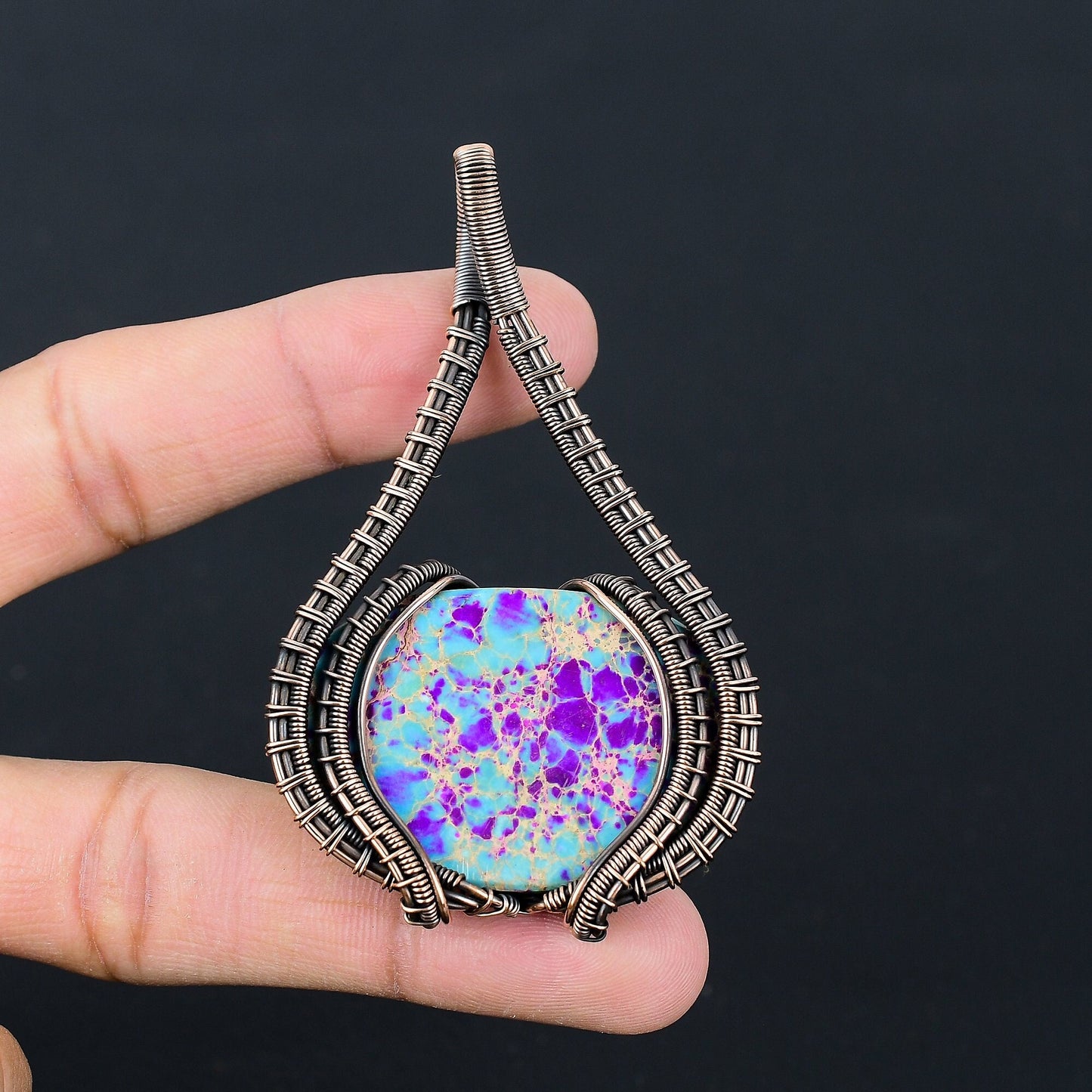 Blue Jasper Gemstone Pendant