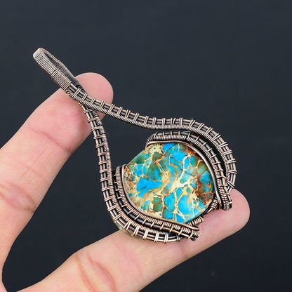 Blue Sea Jasper Gemstone Pendant