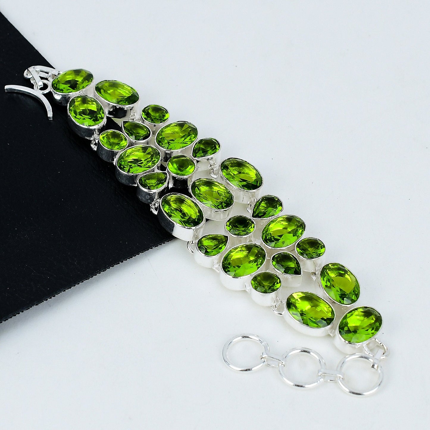 Green Peridot Gemstone Bracelet