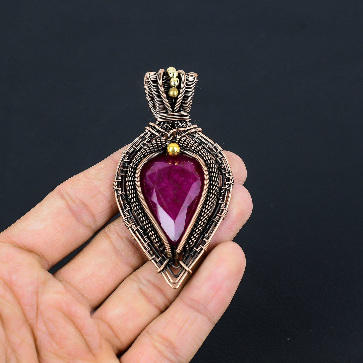 Red Ruby Gemstone Pendant