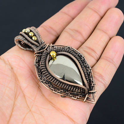Golden Apache Pyrite Gemstone Pendant