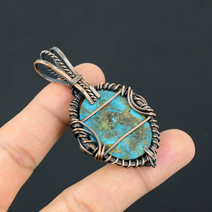 Blue Turquoise Gemstone Pendant