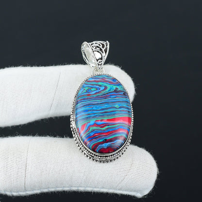 Rainbow Calsilica Gemstone Pendant