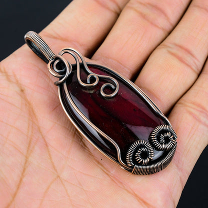 Red Fire Labradorite Gemstone Pendant