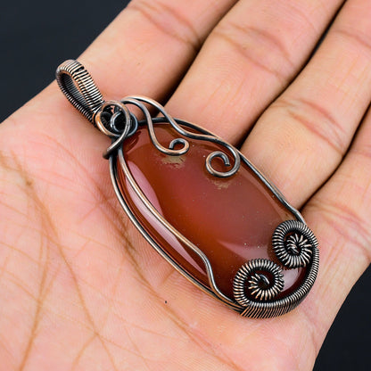 Orange Carnelian Gemstone Pendant