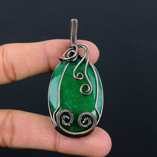 Green Emerald Gemstone Pendant