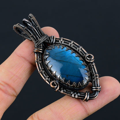 Blue Labradorite Gemstone Pendant