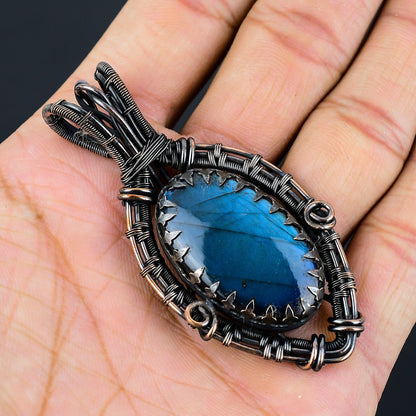 Blue Labradorite Gemstone Pendant