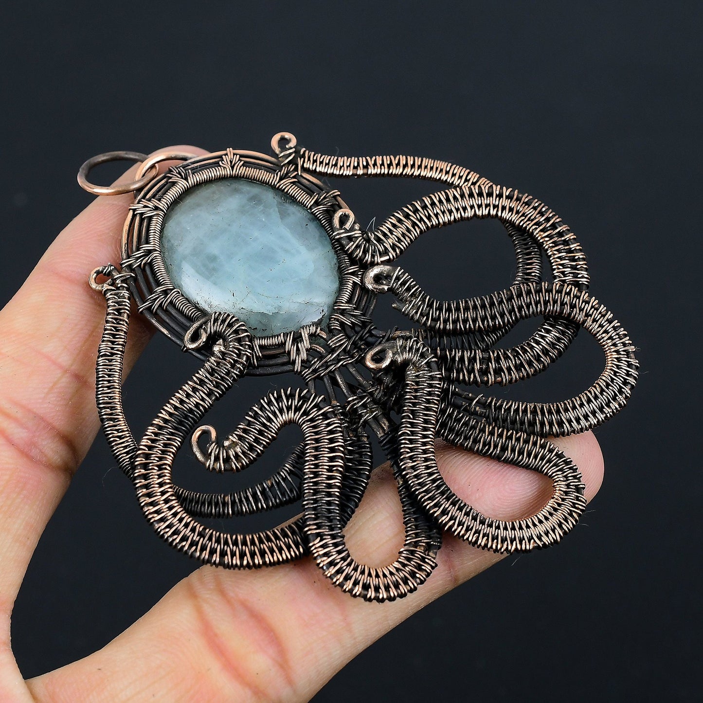 Blue Aquamarine Gemstone Pendant