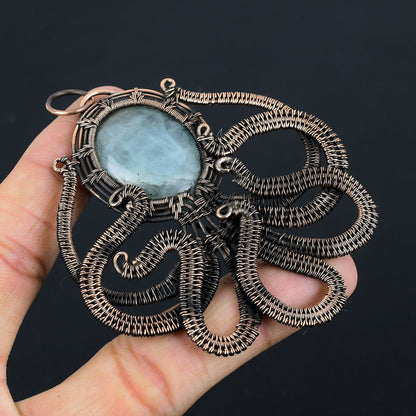 Blue Aquamarine Gemstone Pendant